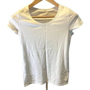 No Boundaries White Short Sleeve Scoop Neck Juniors Top SZ Medium